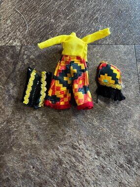 Topper Dawn doll clothes Rock Flowers Indian Gauchos 4073